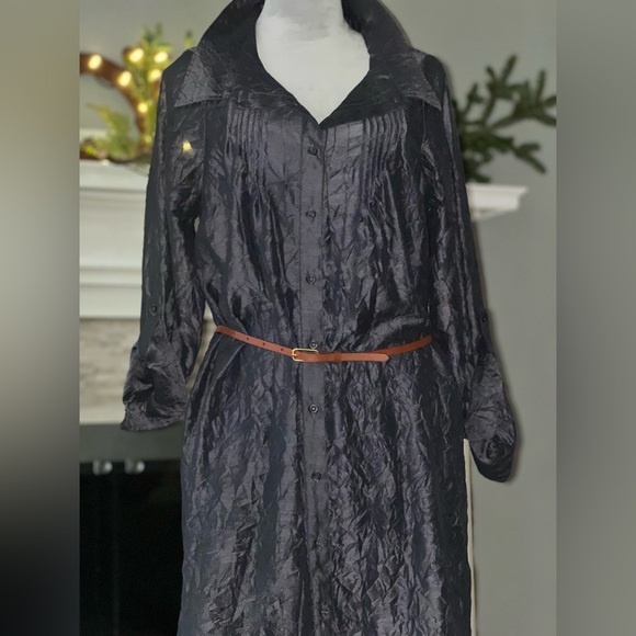 Patterson J Kincaid Originals Oxford Dress - medium shimmery grey lined - Picture 2 of 11